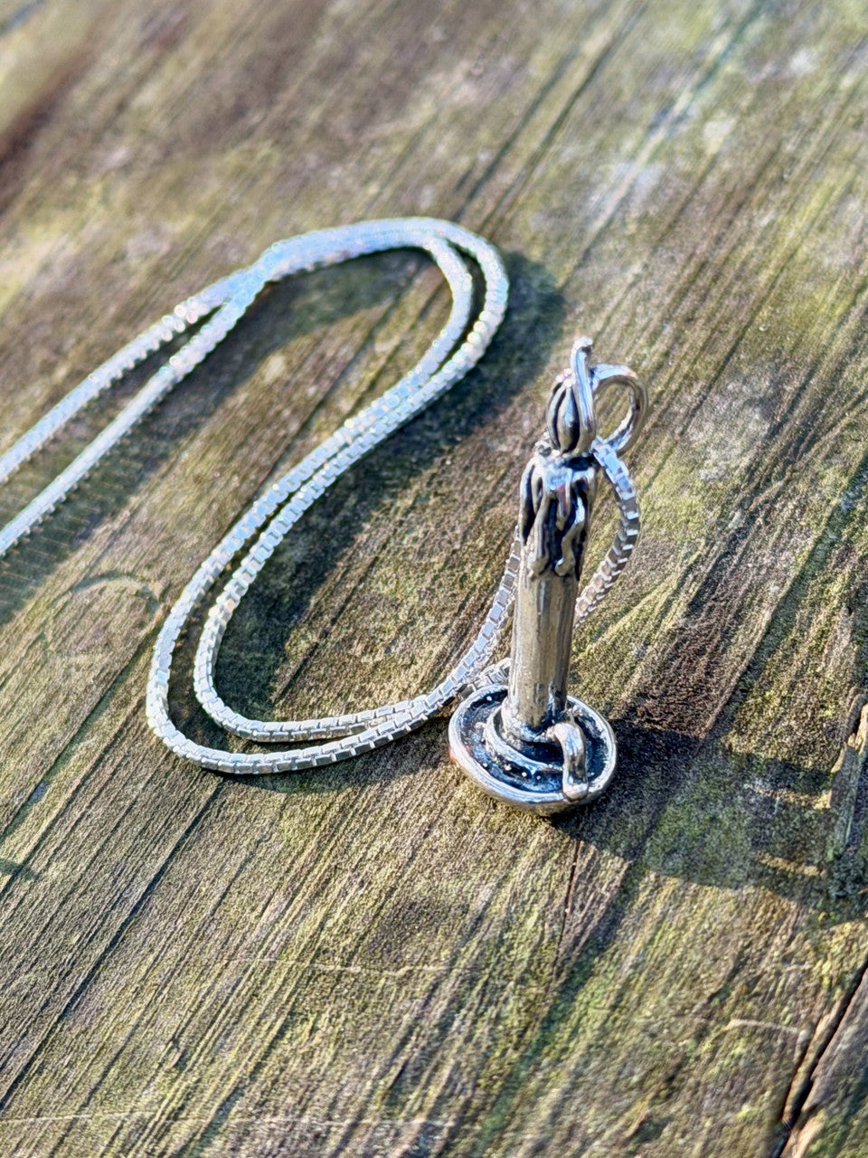 Hope Candle Charm - Silver