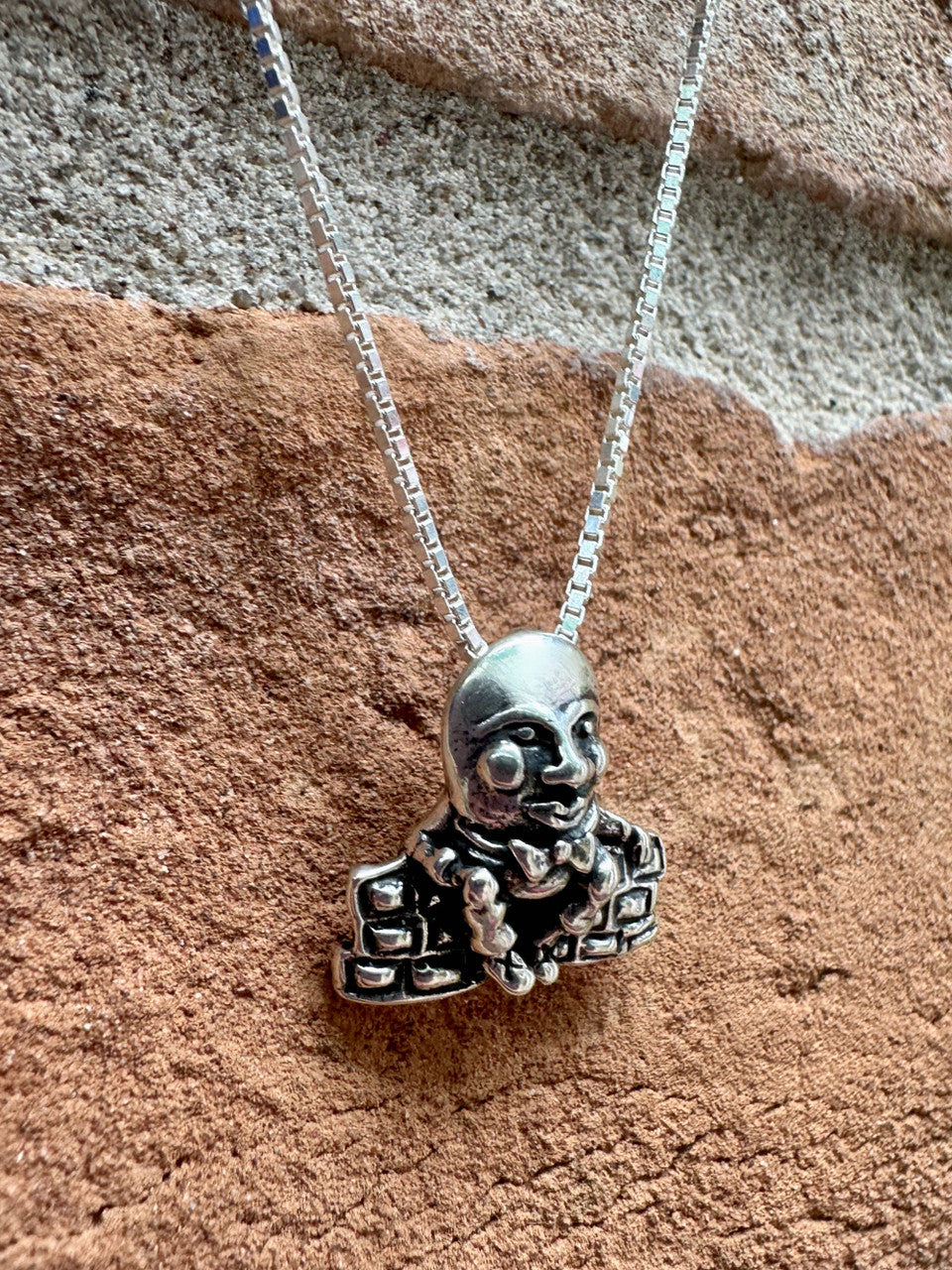 Humpty Dumpty Charm Necklace - Silver