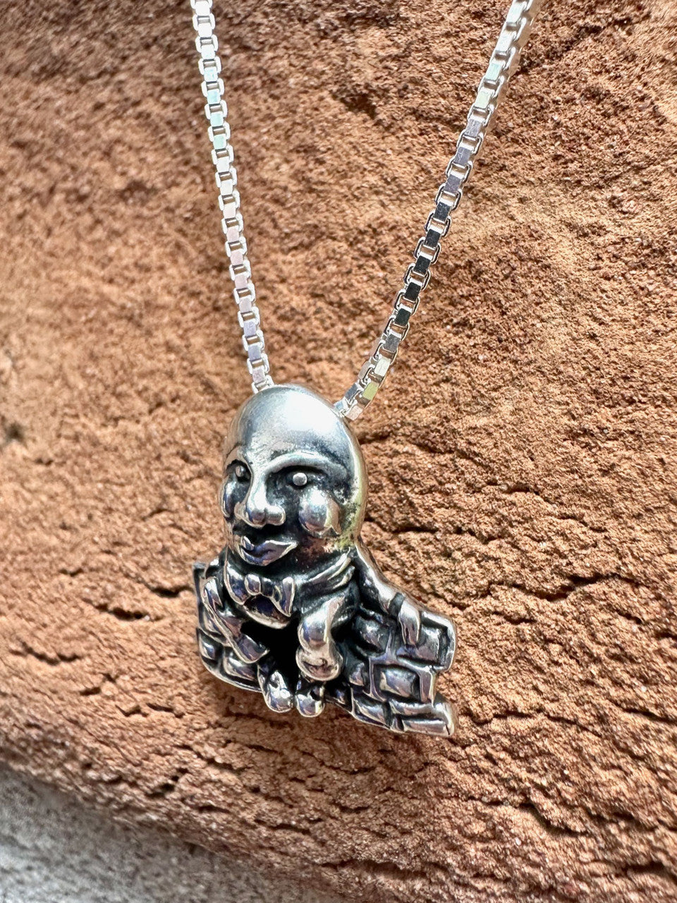 Humpty Dumpty Charm Necklace - Silver
