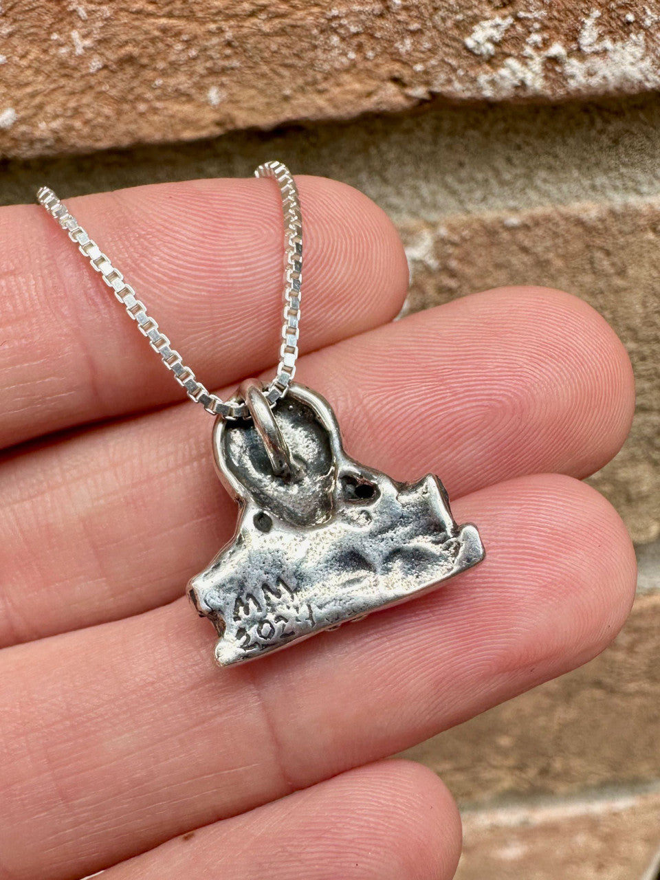Humpty Dumpty Charm Necklace - Silver