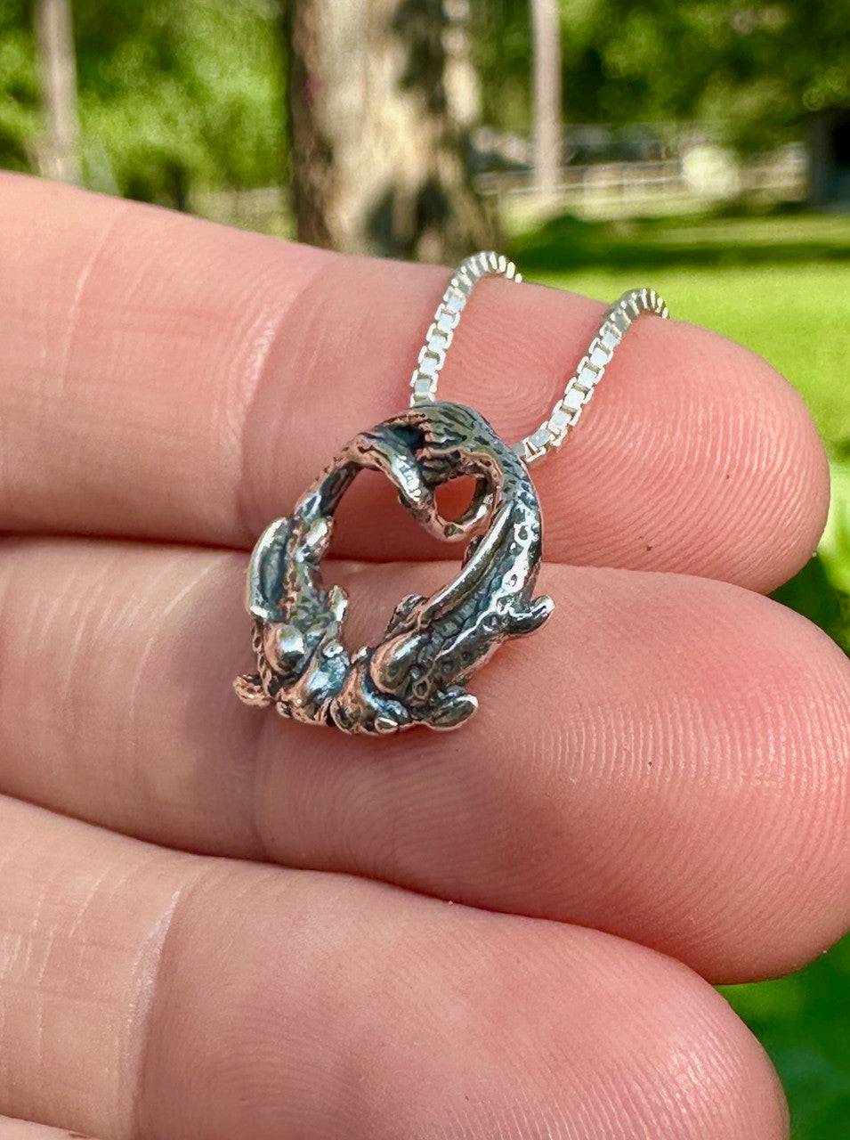 Koi Love Charm - Sterling Silver