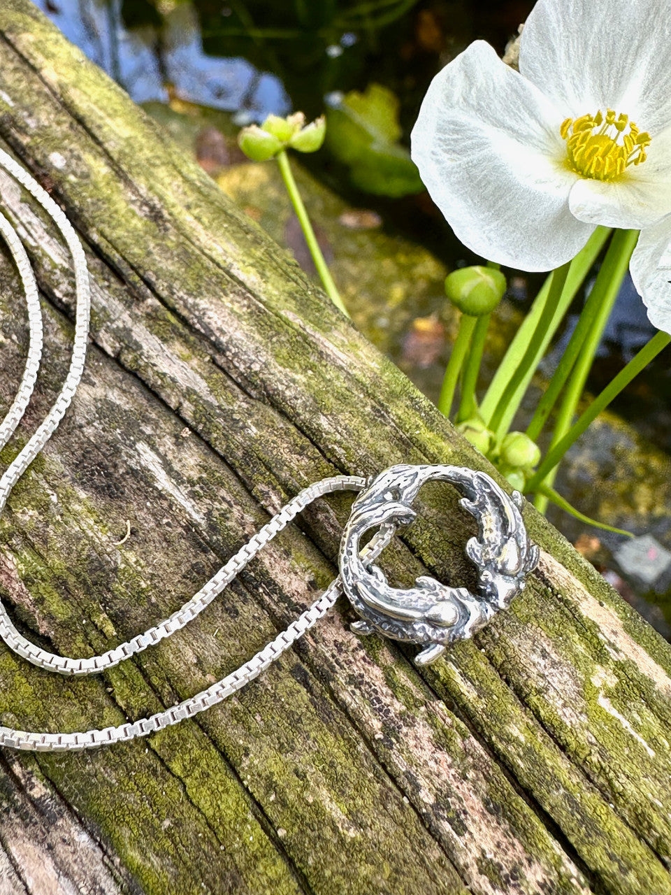 Koi Love Charm - Sterling Silver