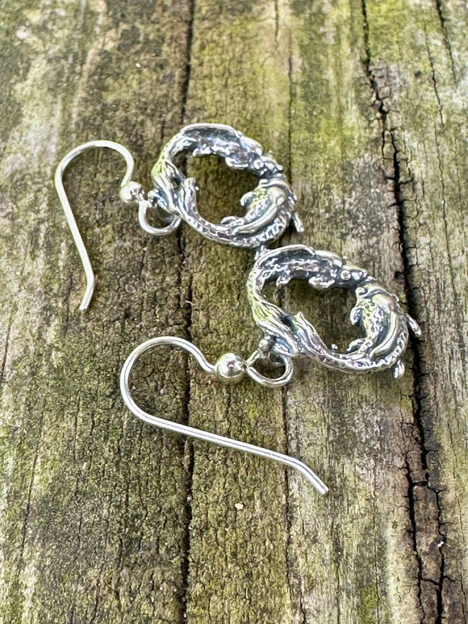 Koi Love Earrings - Silver