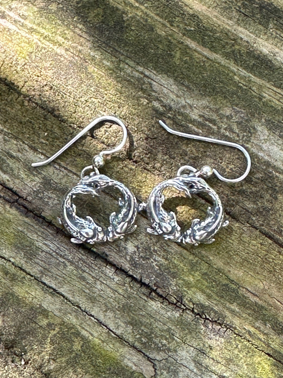 Koi Love Earrings - Silver