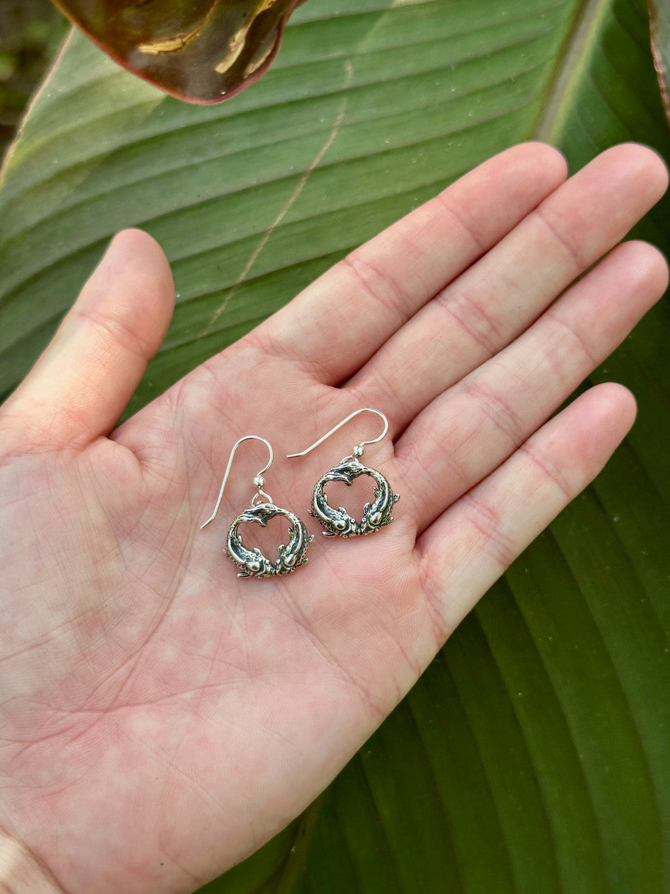 Koi Love Earrings - Silver