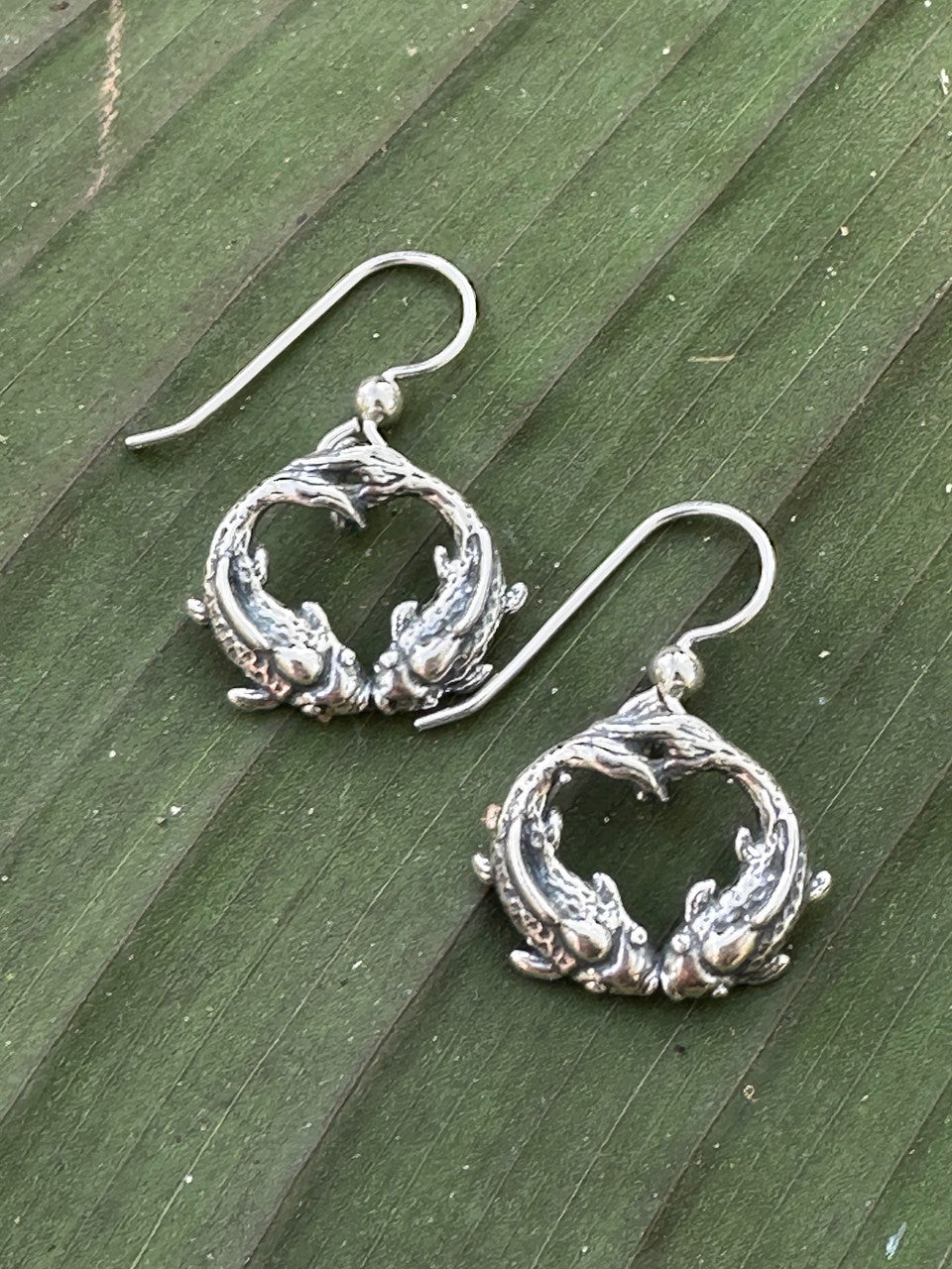 Koi Love Earrings - Silver