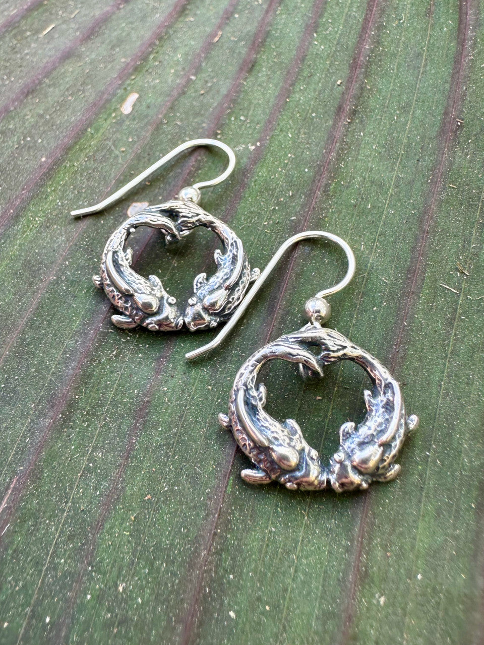Koi Love Earrings - Silver