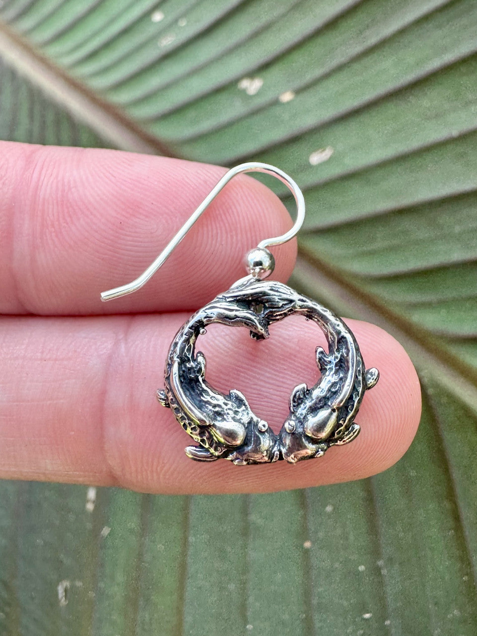 Koi Love Earrings - Silver