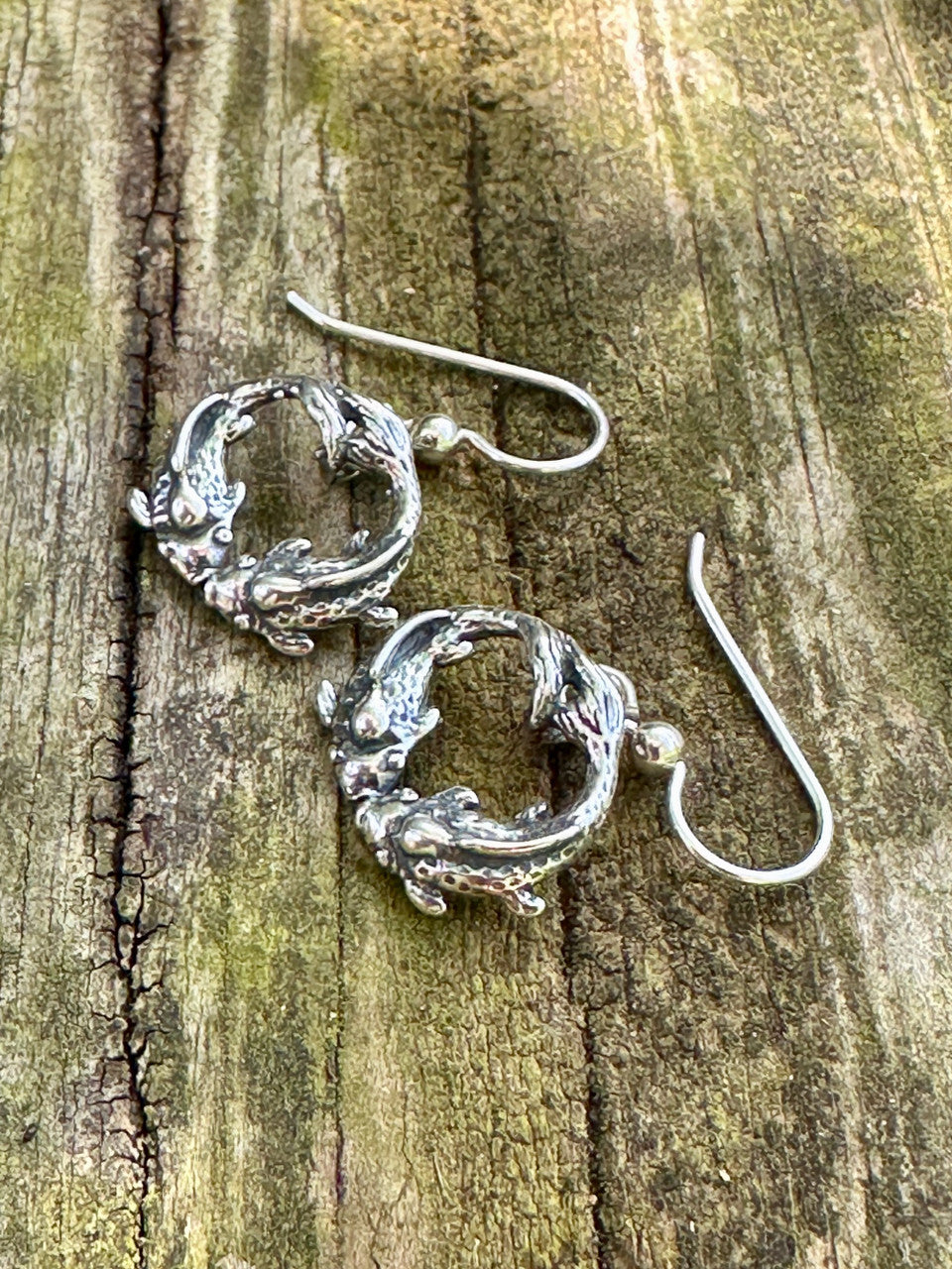 Koi Love Earrings - Silver