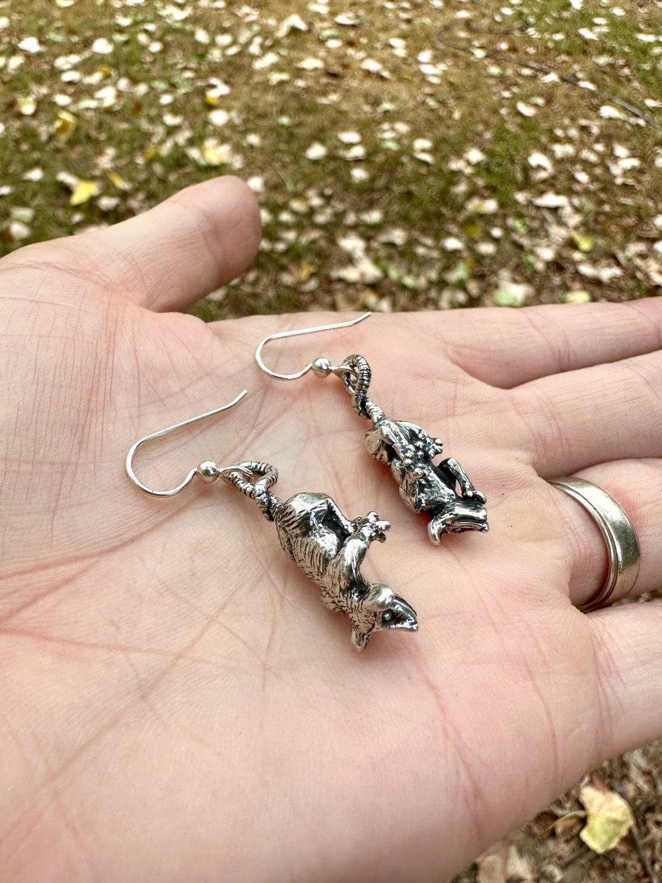 Possum Earrings - Silver
