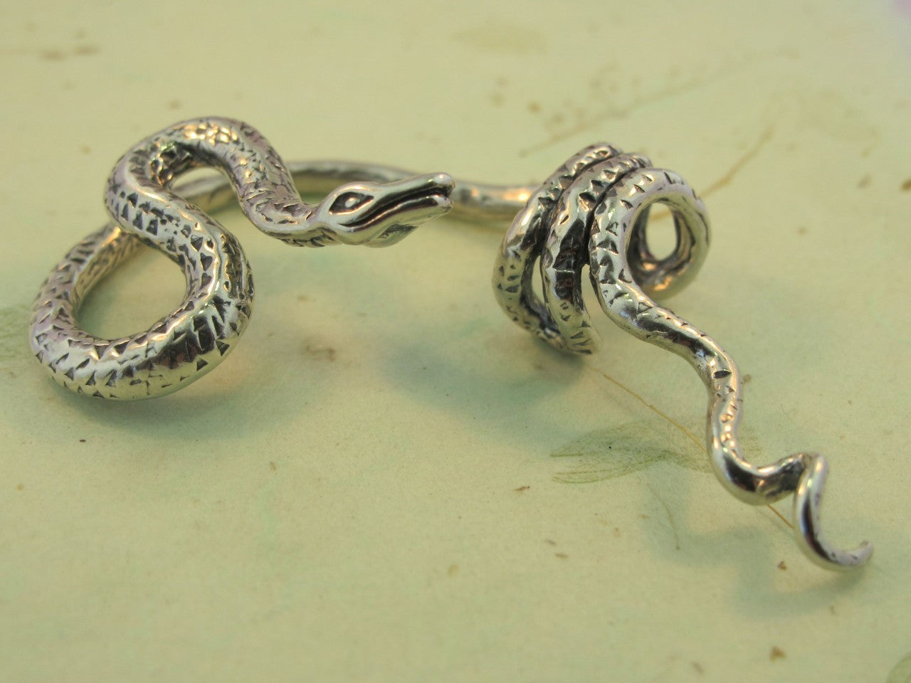Python Ear Wrap - Silver