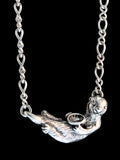 Sea Life - Sea Otter Pendant with Figure Eight Chain - Silver