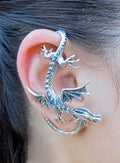 Dragon Sentry Ear Wrap - Sterling Silver