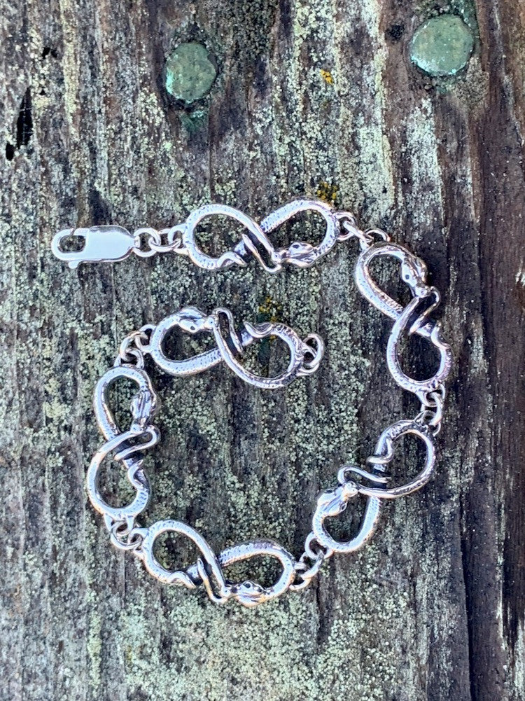 Infinity Snake Bracelet - Silver