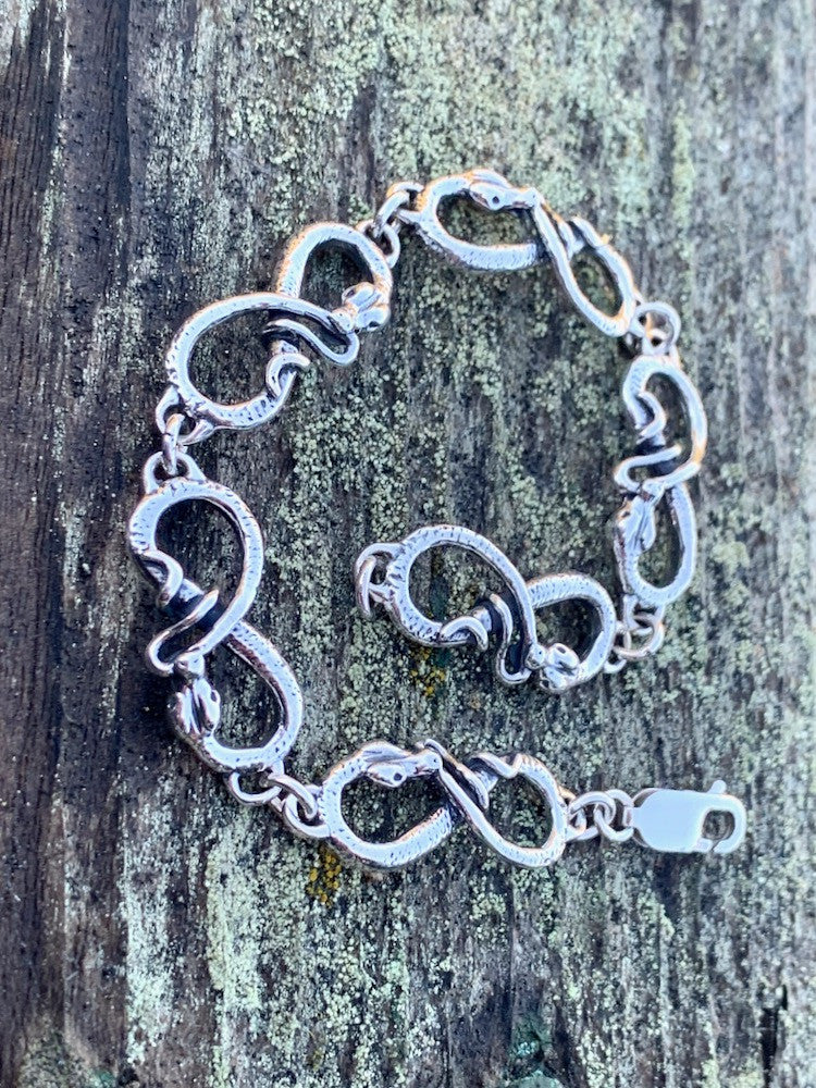 Infinity Snake Bracelet - Silver