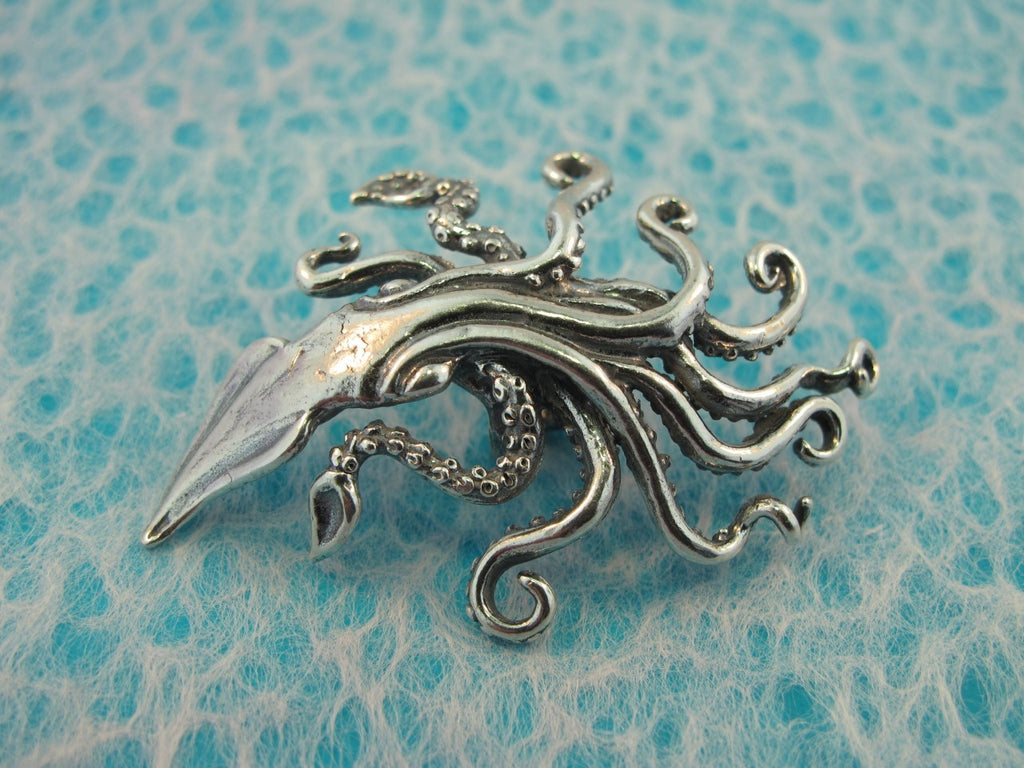 Kraken Squid Ear Cuff - Sterling Silver