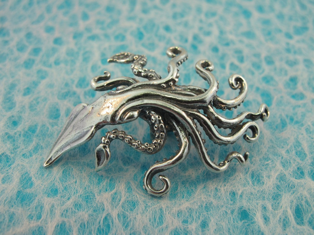Kraken Squid Ear Cuff - Sterling Silver