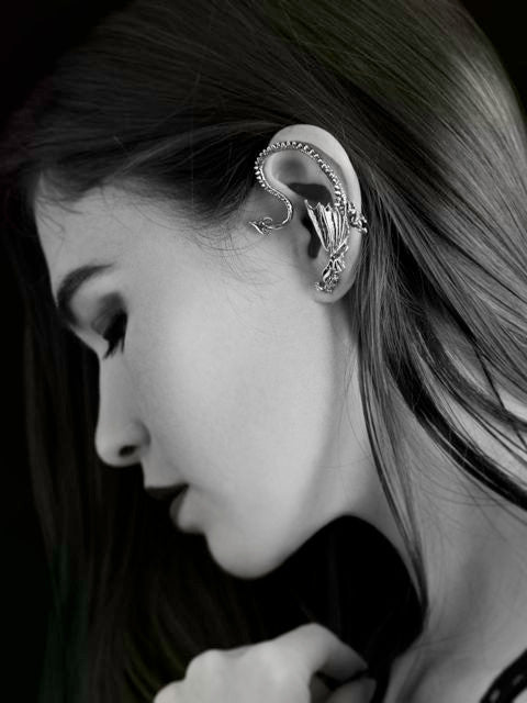 Silver Throne Dragon Ear Wrap