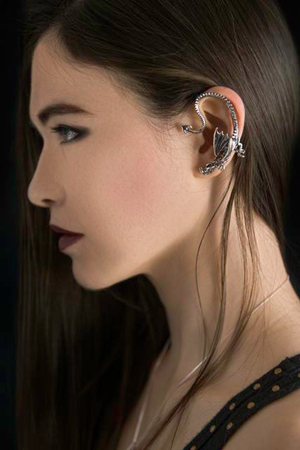 Silver Throne Dragon Ear Wrap