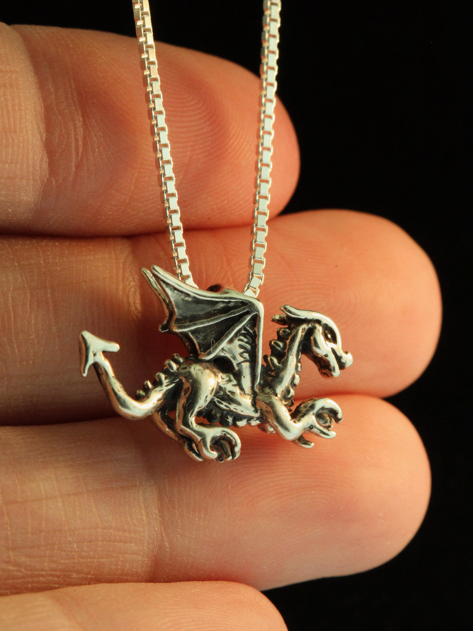 Silver Welsh Dragon Charm