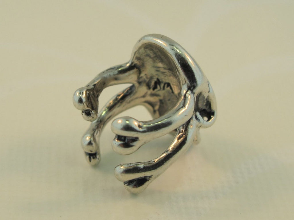 Skull Ear Cuff in Silver