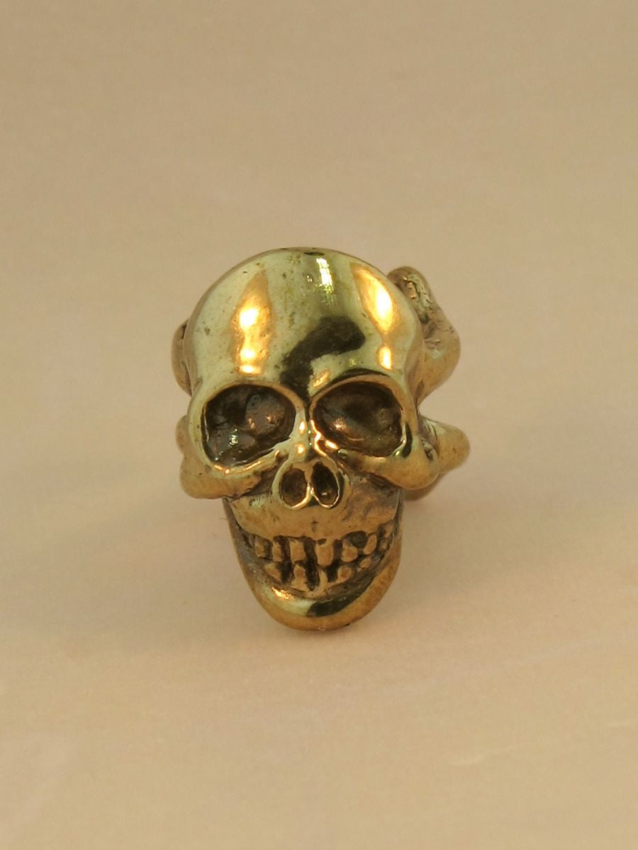 Skull Ear Cuff in Bronze