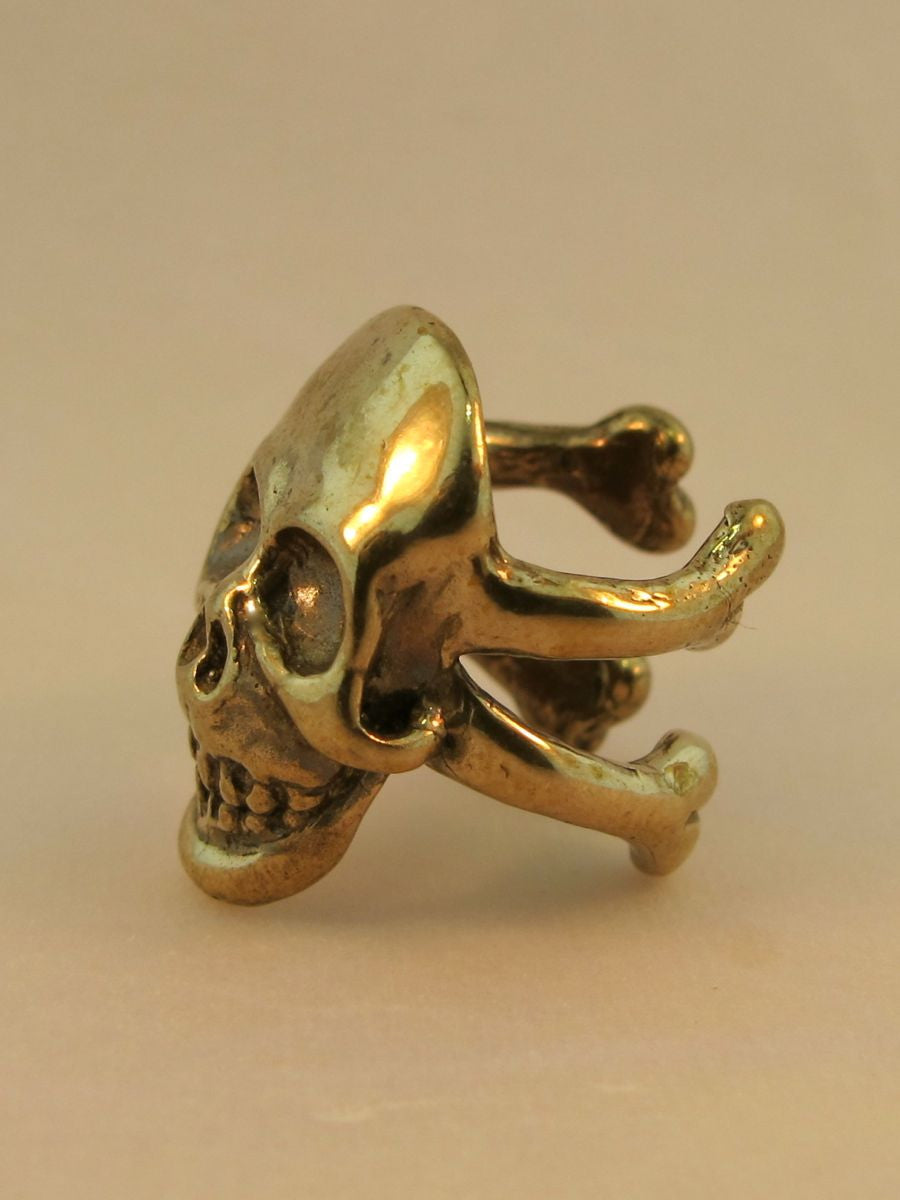Skull Ear Cuff in Bronze