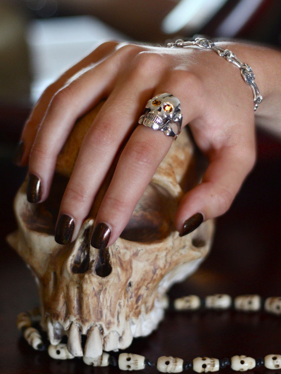 Skull And Crossbone Bracelet in Silver