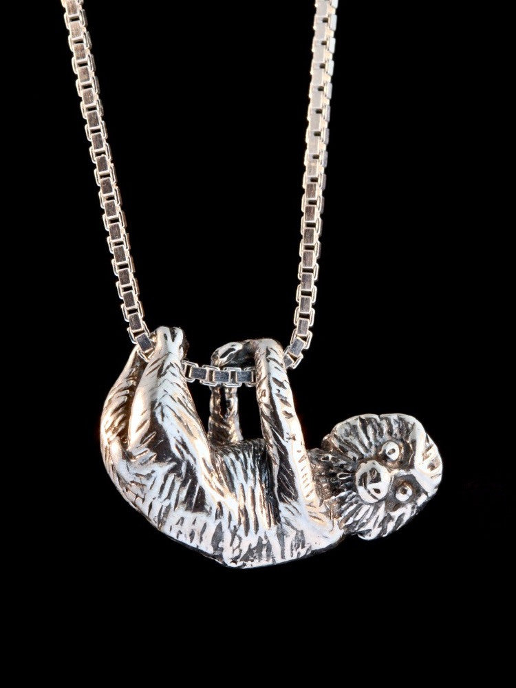 Tree Sloth Charm in Silver