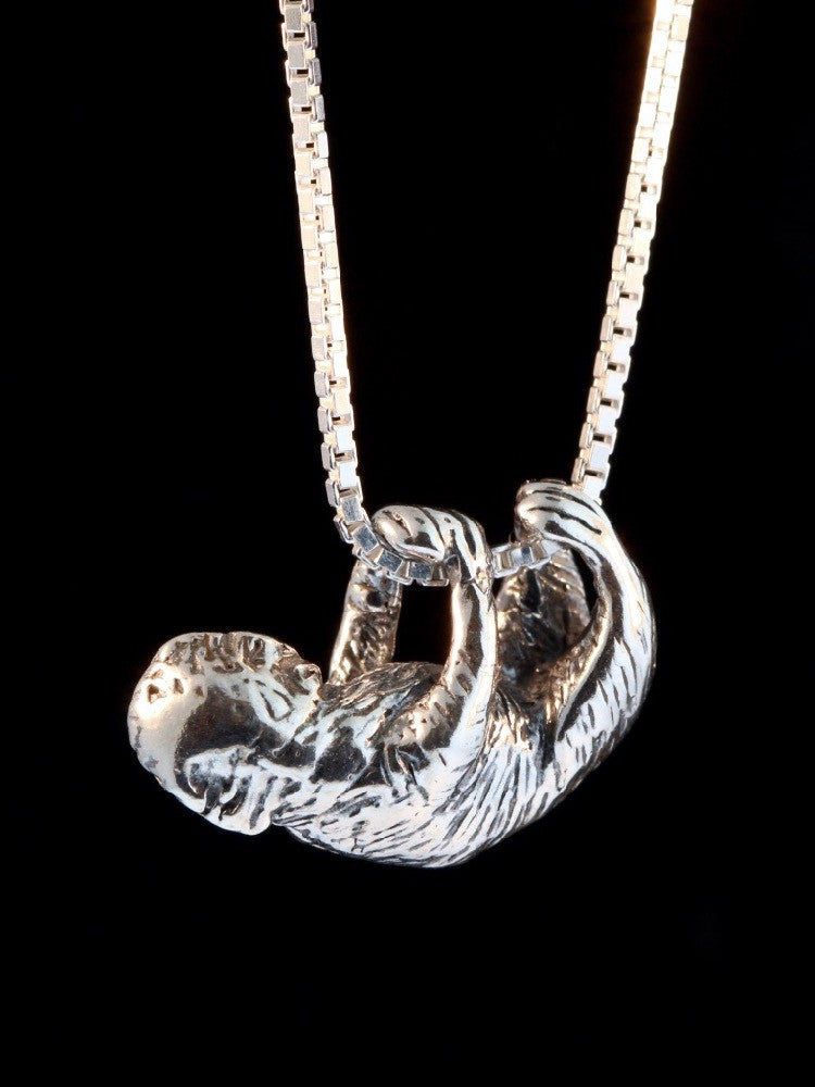 Tree Sloth Charm in Silver