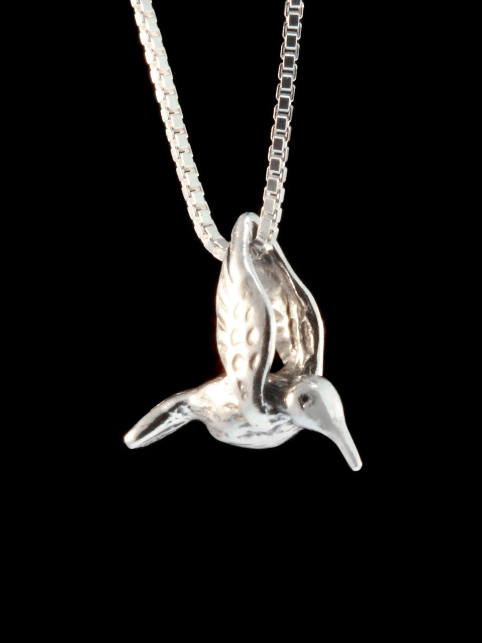 Hummingbird Charm in Silver