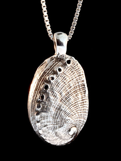 Life Casting - Abalone Shell Charm - Sterling Silver