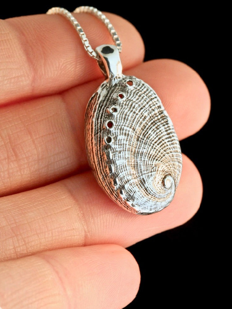Life Casting - Abalone Shell Charm - Sterling Silver