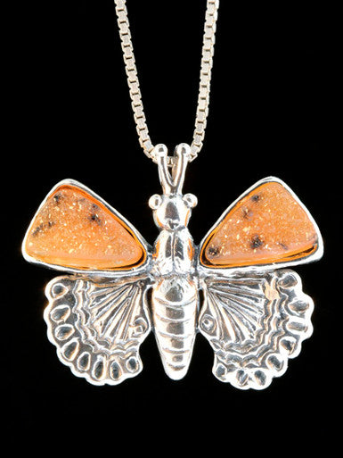 Small Jeweled Butterfly - Sterling Silver