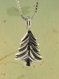 Small Christmas Tree Charm - Sterling Silver