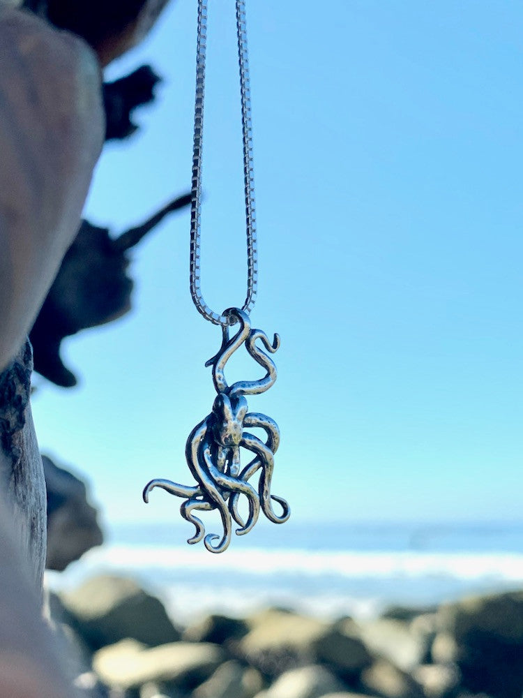 Sea Life - Octopus Charm - Sterling Silver