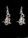 Small Octopus Earrings - Sterling Silver