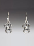 Small Spider Earrings - Silver