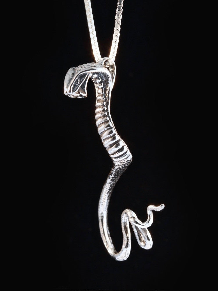 Snake Cobra Pendant in Silver