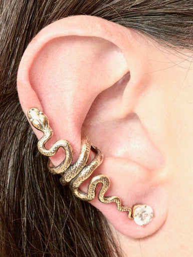Snake Ear Cuff - 14K Gold