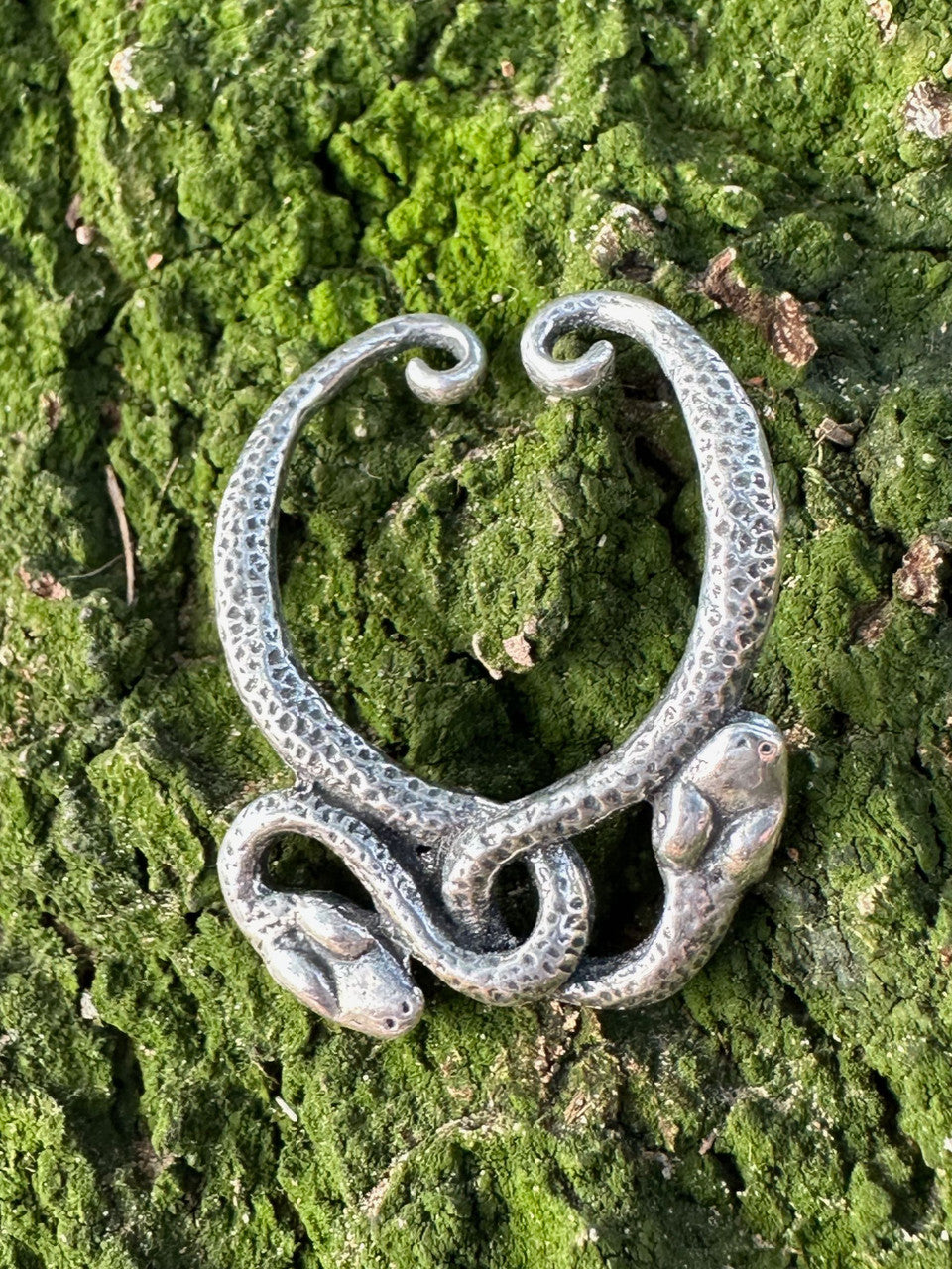 Snake Charmer Ear Hoop - Silver