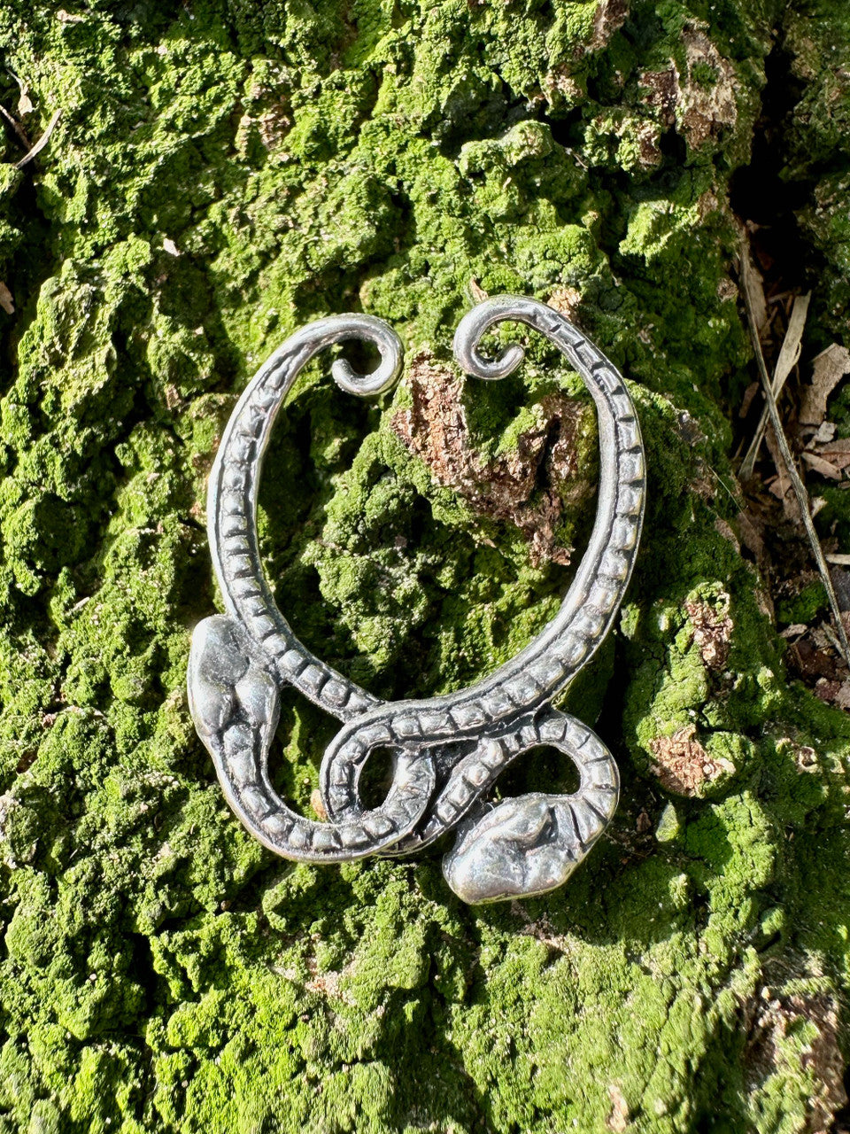 Snake Charmer Ear Hoop - Silver