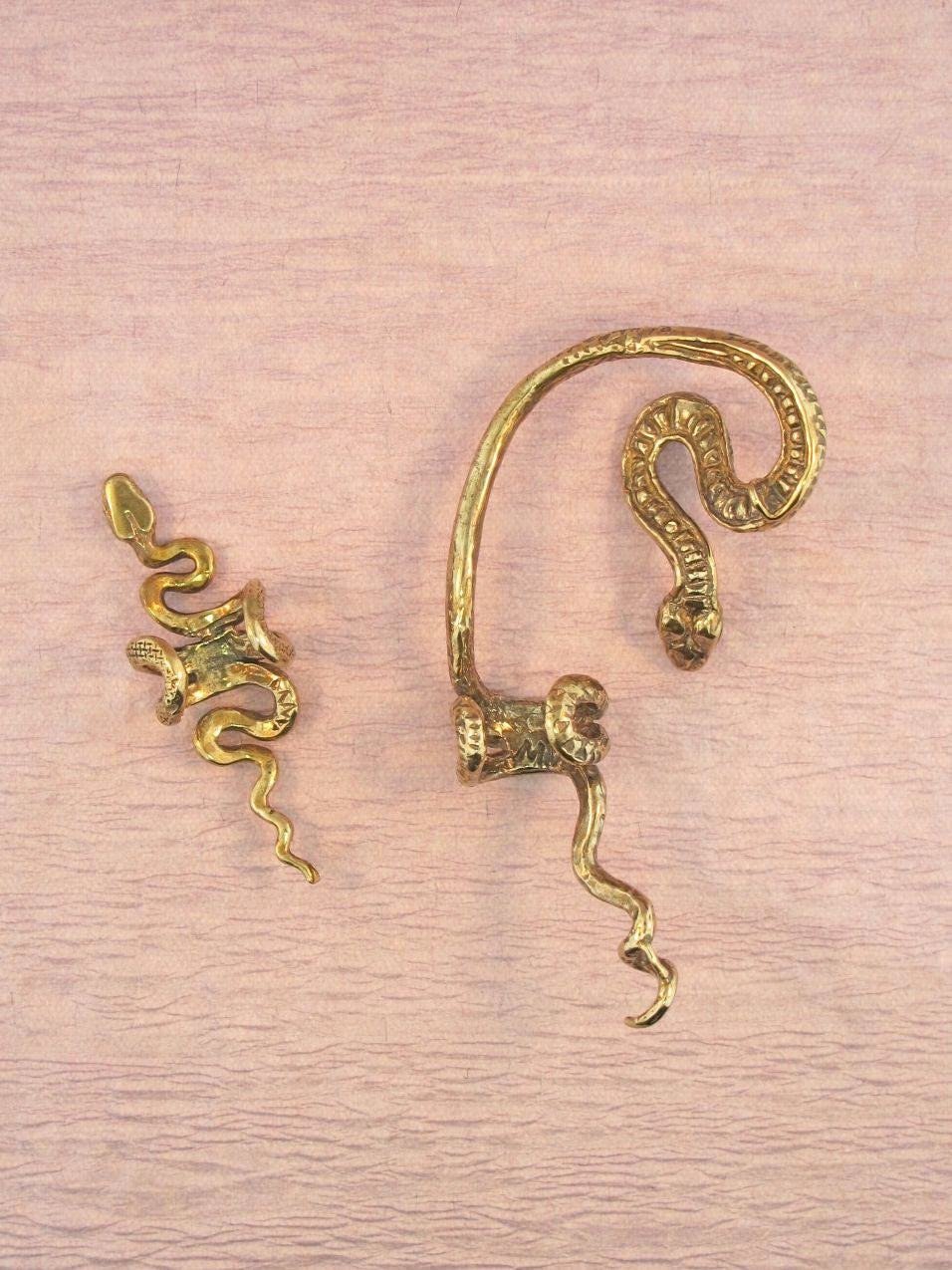 Bronze Snake Ear Cuff Combo