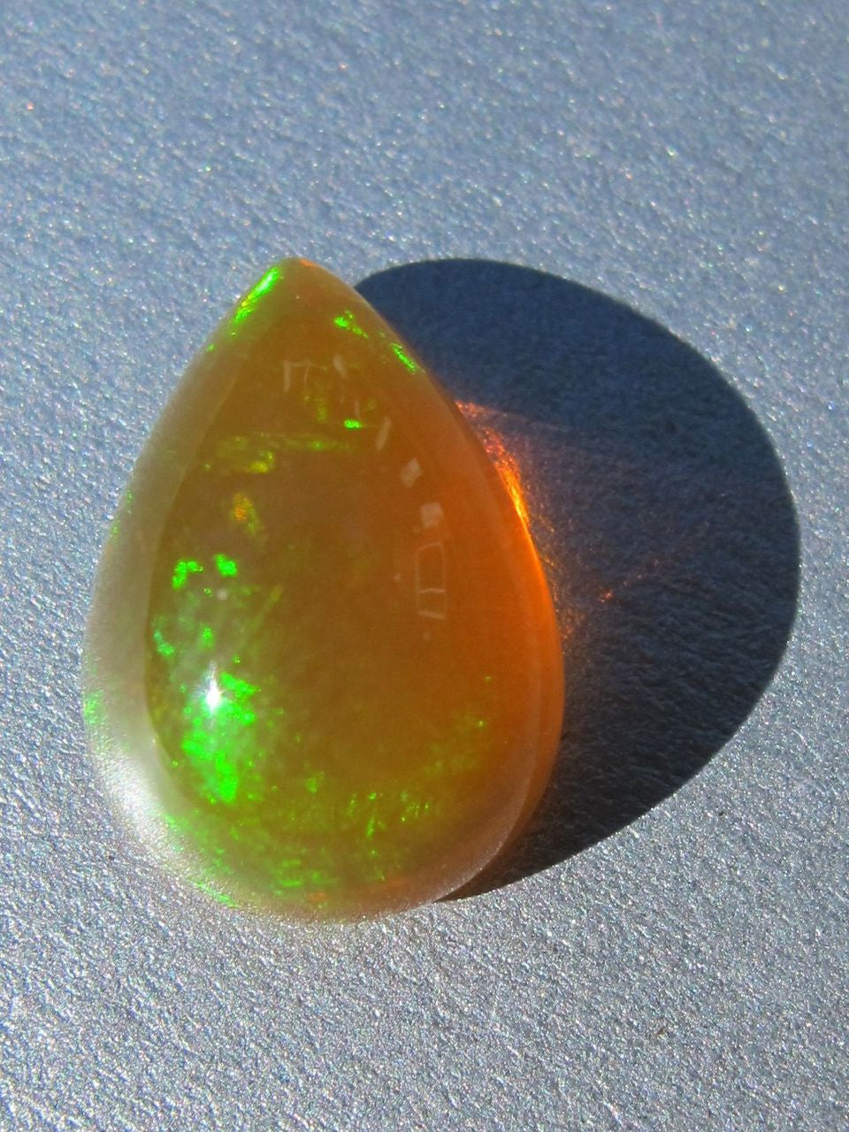 Lizard's Tear 2 - Mexican Fire Opal - 4.5 ct