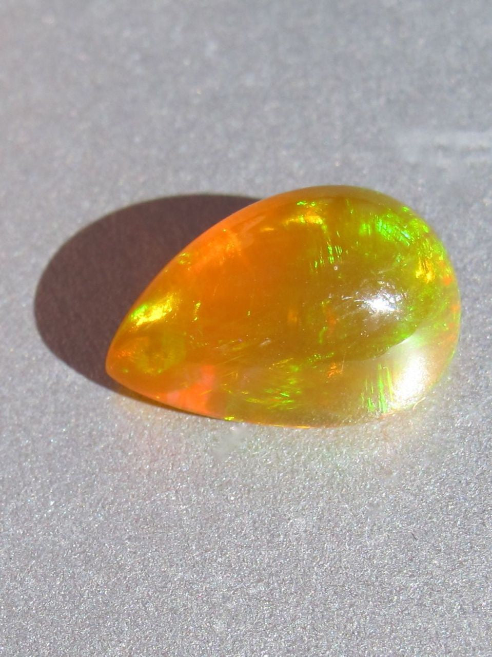 Lizard's Tear 2 - Mexican Fire Opal - 4.5 ct