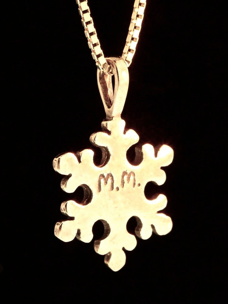 14K gold Snowflake Charm