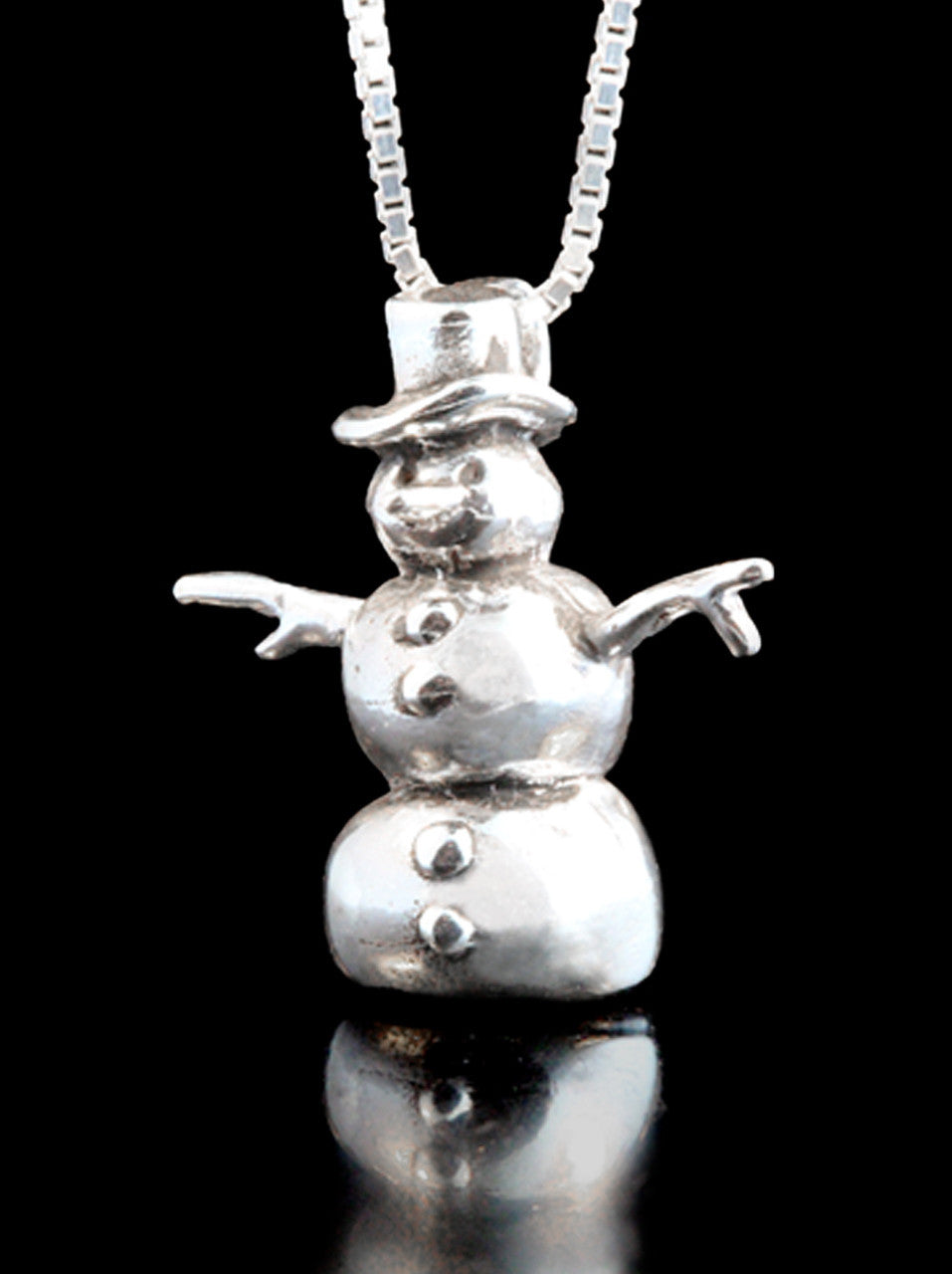 Christmas Snowman Charm in Silver