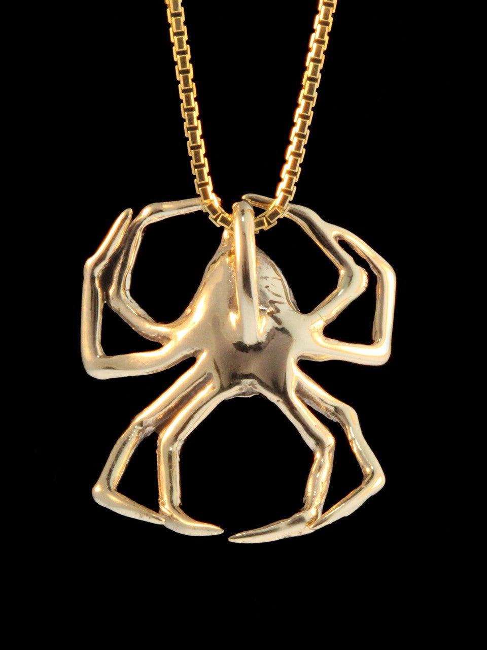 Large Spider Pendant - 14k Gold