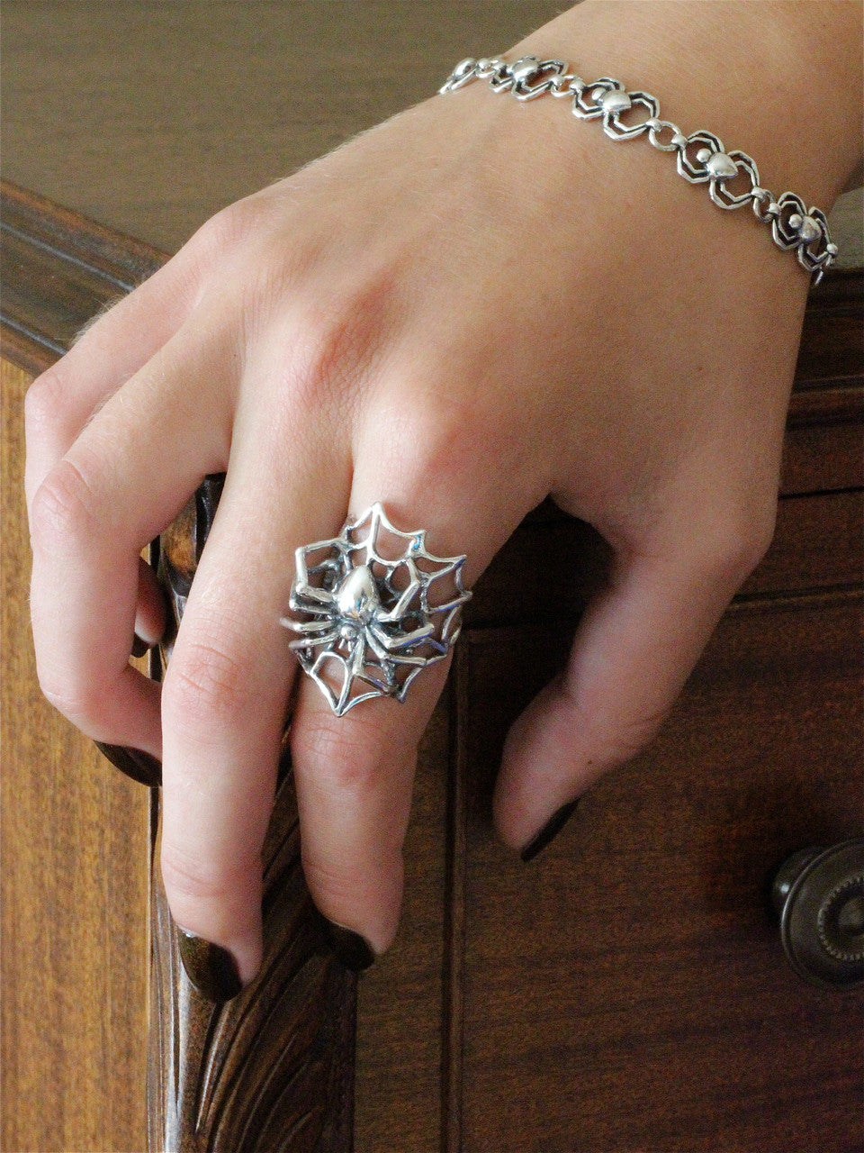 Arachnid Spider Bracelet in Silver