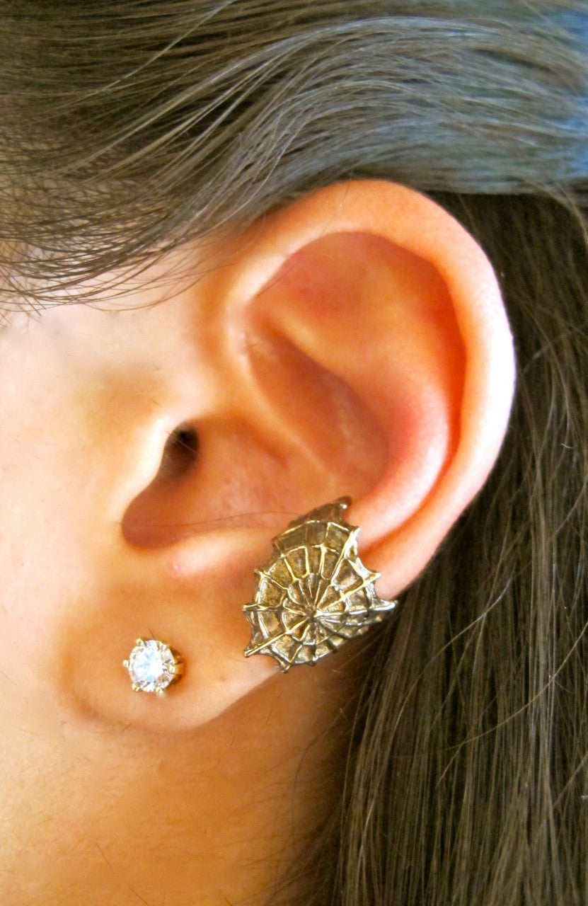 CobWeb Ear Cuff - Bronze